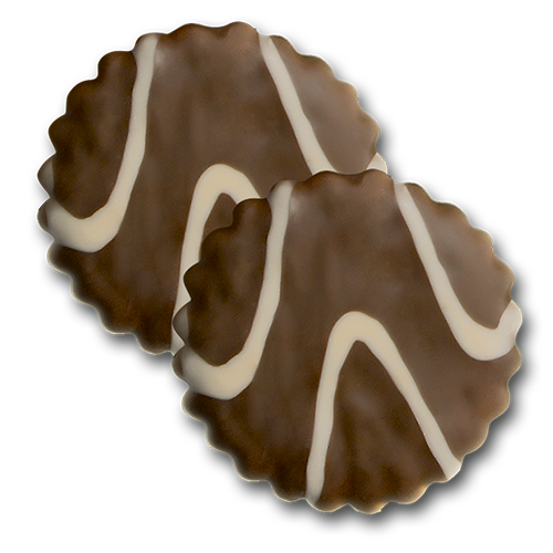 Chocolate-coated cookies “Petir” with coconut flakes