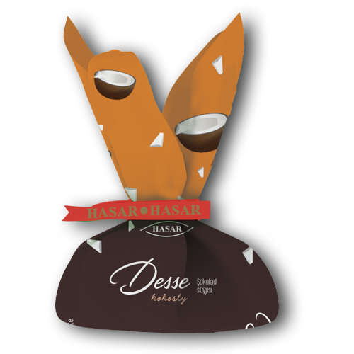 Chocolate sweets “DESSE” with coconut filling
